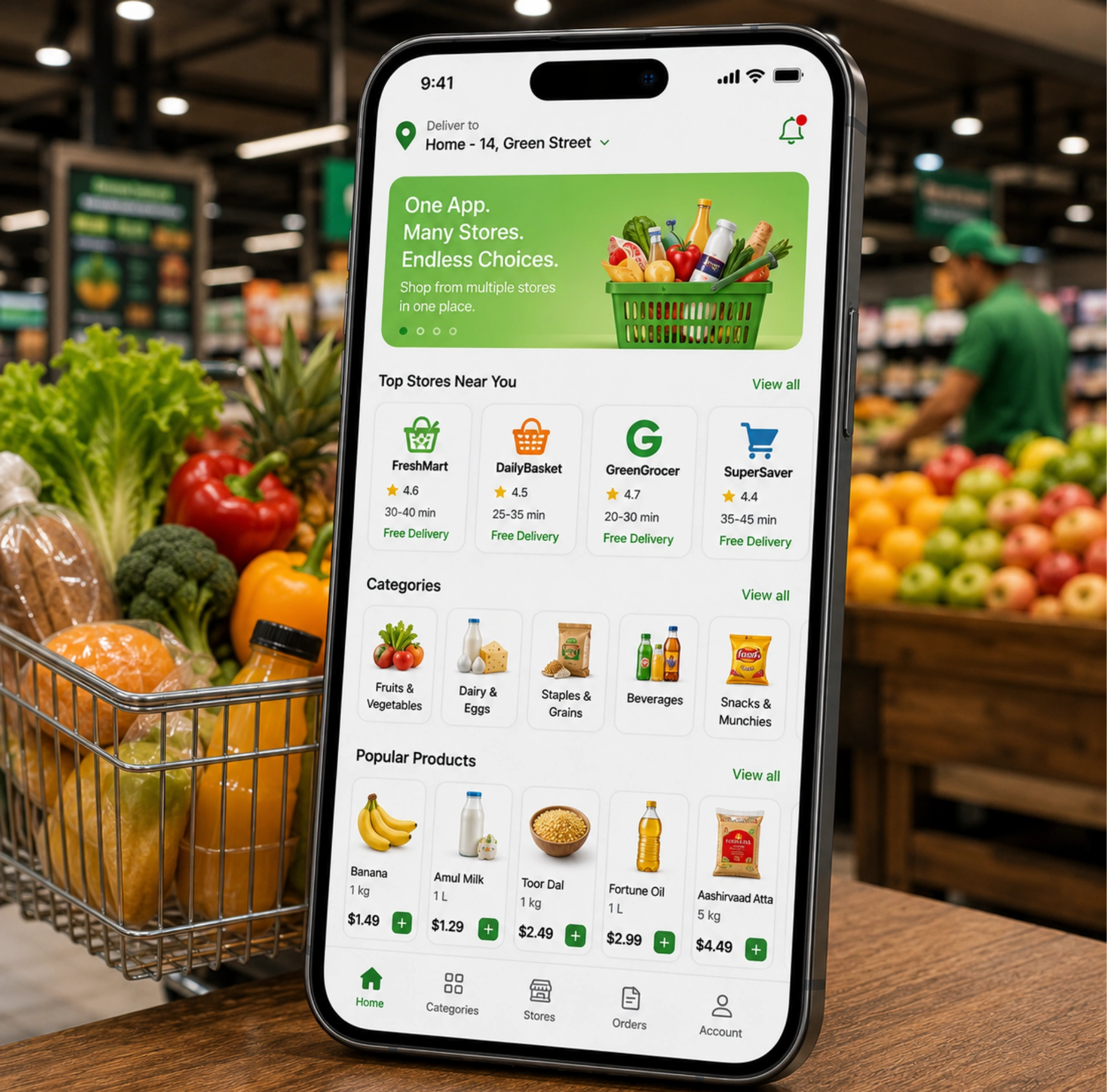 Multi-Vendor Grocery Platforms